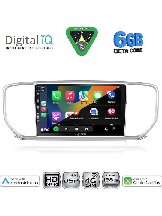 Digital IQ Car Audio System for Kia Sportage 2018-2021 Bluetooth USB WiFi GPS Apple CarPlay Android Auto with 9" Touch Screen