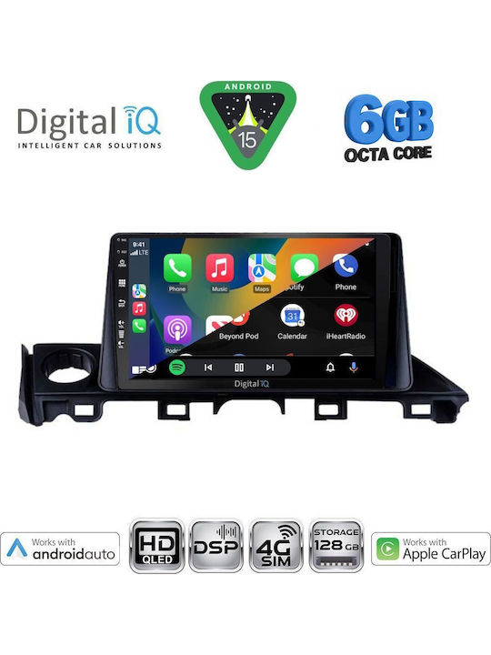 Digital IQ Car Audio System for Mazda 6 2017-2020 Bluetooth USB WiFi GPS Apple CarPlay Android Auto with 9" Touch Screen
