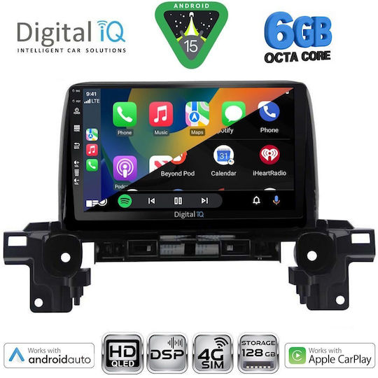 Digital IQ Ηχοσύστημα Αυτοκινήτου για Mazda CX-5 (Bluetooth/USB/WiFi/GPS/Apple-Carplay/Android-Auto) με Οθόνη Αφής 9"