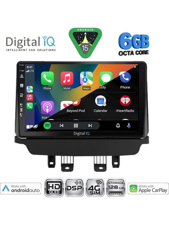 Digital IQ Car Audio System for Mazda CX-3 2014-2023 Bluetooth USB WiFi GPS Apple CarPlay Android Auto with 9" Touch Screen