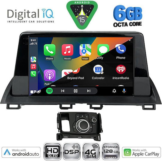 Digital IQ Ηχοσύστημα Αυτοκινήτου για Mazda CX-4 (Bluetooth/USB/WiFi/GPS/Apple-Carplay/Android-Auto) με Οθόνη Αφής 9"