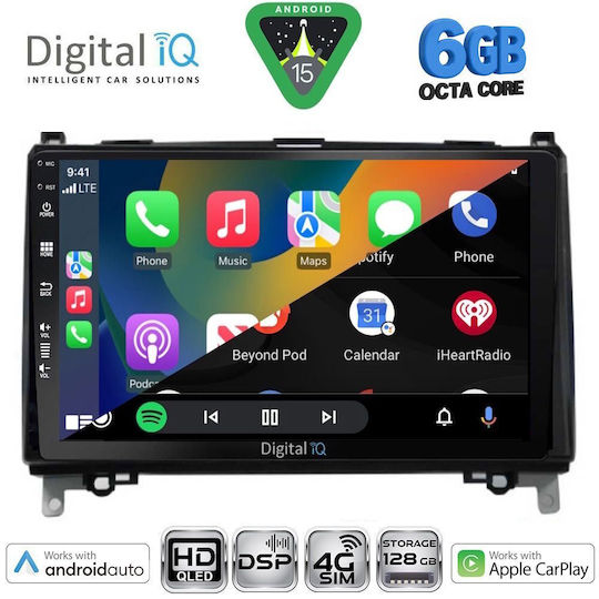 Digital IQ Car Audio System for Mercedes-Benz Sprinter / Vito 2007-2019 (Bluetooth/USB/WiFi/GPS/Apple CarPlay/Android Auto) with 9" Touch Screen