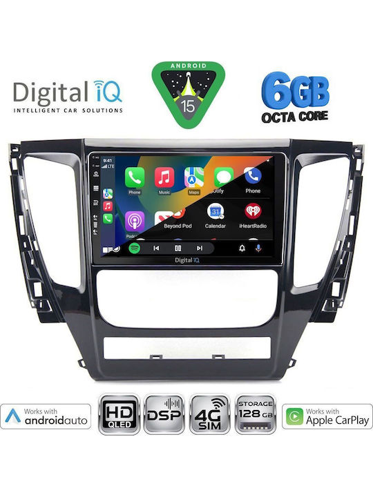 Digital IQ Car Audio System for Mitsubishi Pajero 2013-2020 Bluetooth USB WiFi GPS Apple CarPlay Android Auto with 9" Touch Screen