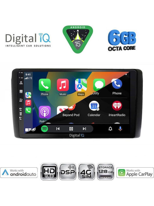Digital IQ Car Audio System for Nissan Leaf 2009-2017 Bluetooth USB WiFi GPS Apple CarPlay Android Auto with 9" Touch Screen