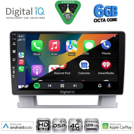 Digital IQ Car Audio System for Opel Astra 2010-2016 Bluetooth USB WiFi GPS Apple CarPlay Android Auto with 9" Touch Screen