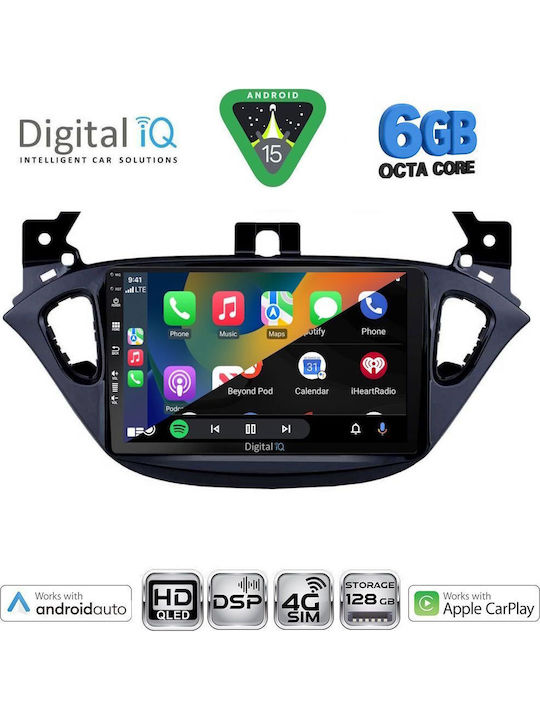 Digital IQ Car Audio System for Opel Adam / Corsa 2014-2019 Bluetooth USB WiFi GPS Apple CarPlay Android Auto with 9" Touch Screen