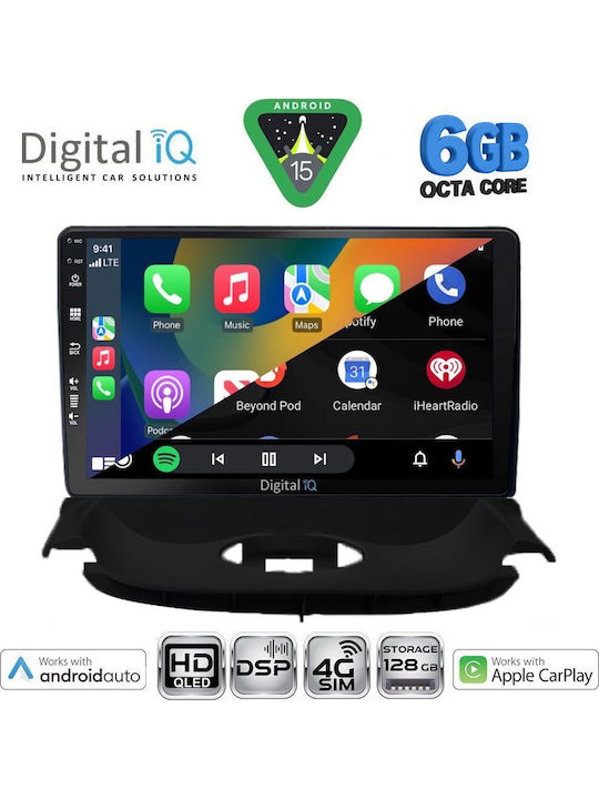 Digital IQ Car Audio System for Peugeot 206 1998-2006 Bluetooth USB WiFi GPS Apple CarPlay Android Auto with 9" Touch Screen
