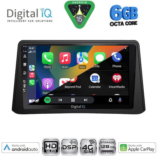 Digital IQ Car Audio System for Opel Mokka 2012-2015 Bluetooth USB WiFi GPS Apple CarPlay Android Auto with 9" Touch Screen