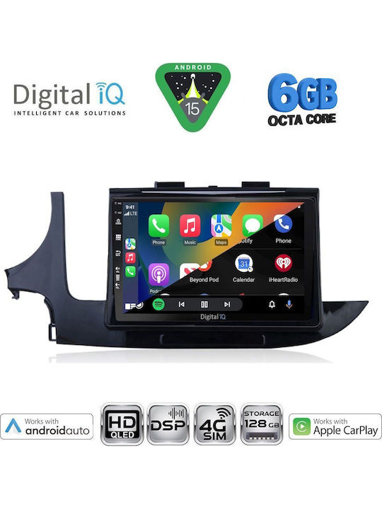 Digital IQ Car Audio System for Opel Mokka 2016-2021 Bluetooth USB WiFi GPS Apple CarPlay Android Auto with 9" Touch Screen