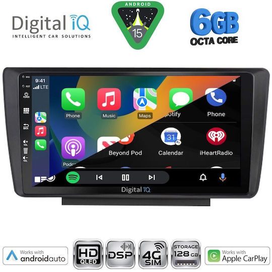 Digital IQ Car Audio System for Skoda Octavia 2005-2012 Bluetooth USB WiFi GPS Apple CarPlay Android Auto with 9" Touch Screen