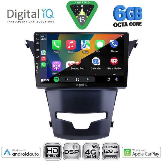 Digital IQ Ηχοσύστημα Αυτοκινήτου για Ssangyong Korando 2014-2019 (Bluetooth/USB/WiFi/GPS/Apple-Carplay/Android-Auto) με Οθόνη Αφής 9"