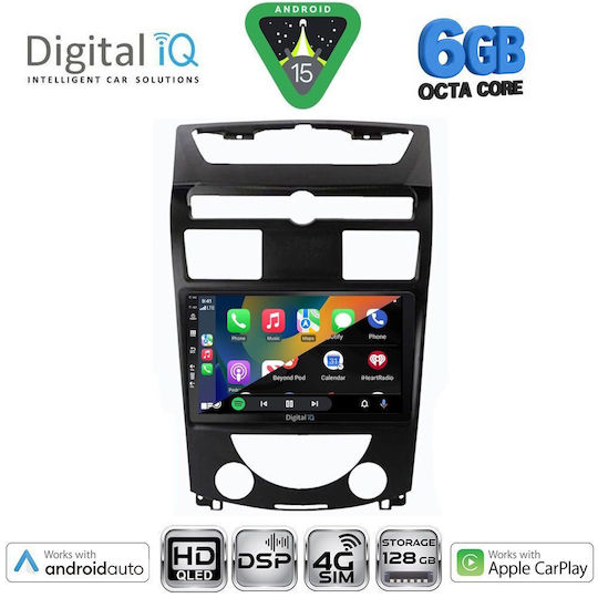 Digital IQ Car Audio System for Ssangyong Rexton 2006-2015 (Bluetooth/USB/WiFi/GPS/Apple CarPlay/Android Auto) with 10" Touch Screen