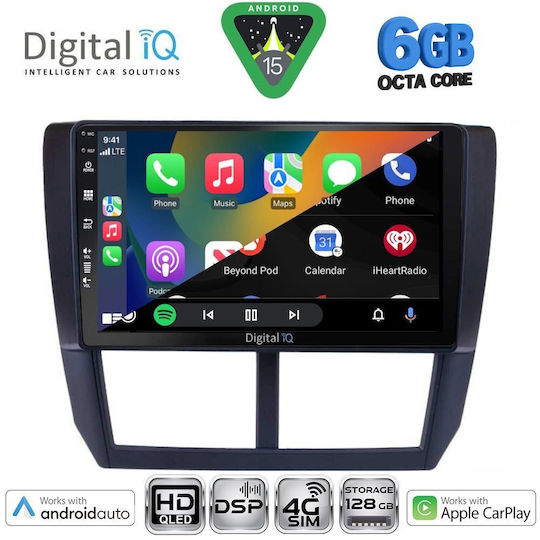Digital IQ Ηχοσύστημα Αυτοκινήτου για Subaru Forester / Impreza 2008-2013 (Bluetooth/USB/WiFi/GPS/Apple-Carplay/Android-Auto) με Οθόνη Αφής 9"