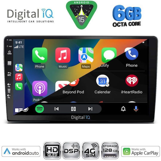 Digital IQ Car Audio System for Toyota Land Cruiser 1998-2003 Bluetooth USB WiFi GPS Apple CarPlay Android Auto with 9" Touch Screen