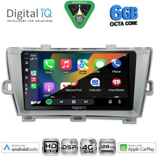 Digital IQ Ηχοσύστημα Αυτοκινήτου για Toyota Prius 2009-2015 (Bluetooth/USB/WiFi/GPS/Apple-Carplay/Android-Auto) με Οθόνη Αφής 9"