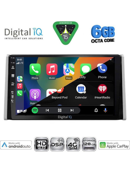 Digital IQ Car Audio System for Toyota RAV 4 Bluetooth USB WiFi GPS Apple CarPlay Android Auto with 10" Touch Screen