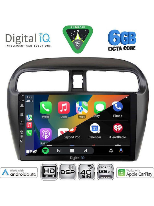 Digital IQ Car Audio System for Mitsubishi Space Star 2013-2020 Bluetooth USB WiFi GPS Apple CarPlay Android Auto with 9" Touch Screen