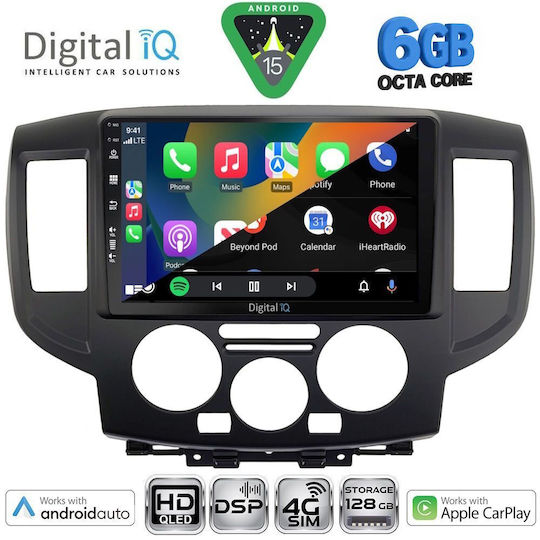 Digital IQ Car Audio System for Nissan NV200 2009-2020 Bluetooth USB WiFi GPS Apple CarPlay Android Auto with 9" Touch Screen