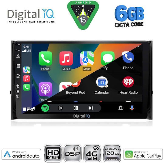 Digital IQ Ηχοσύστημα Αυτοκινήτου για Skoda Karoq / Kodiaq 2016 (Bluetooth/USB/WiFi/GPS/Apple-Carplay/Android-Auto) με Οθόνη Αφής 10"