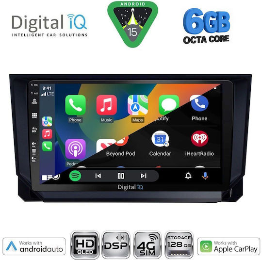 Digital IQ Ηχοσύστημα Αυτοκινήτου για Seat Arona / Ibiza 2018-2022 (Bluetooth/USB/WiFi/GPS/Apple-Carplay/Android-Auto) με Οθόνη Αφής 9"