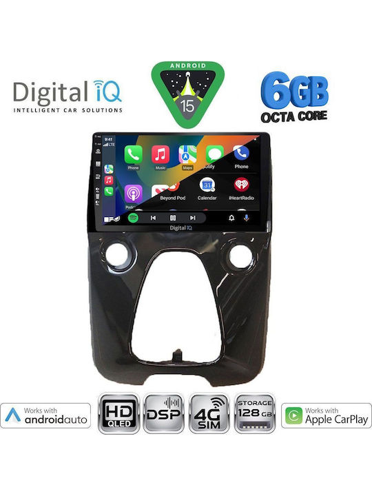 Digital IQ Car Audio System for Toyota Aygo 2014-2022 with A/C Bluetooth USB WiFi GPS Apple CarPlay Android Auto with 10" Touch Screen
