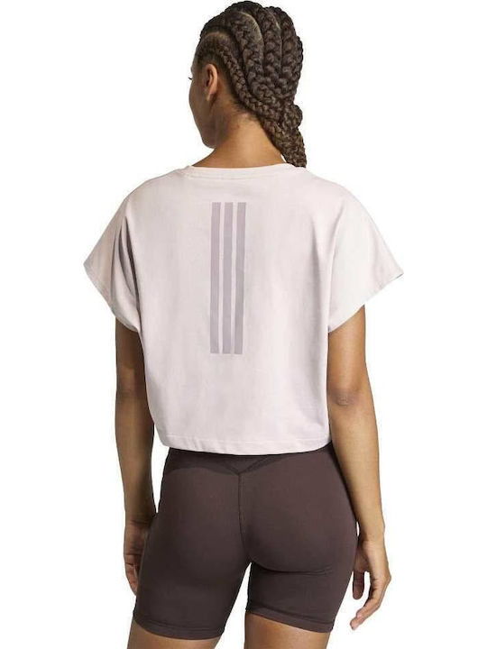 adidas Women's Crop Top Cotton Sleeveless Purple