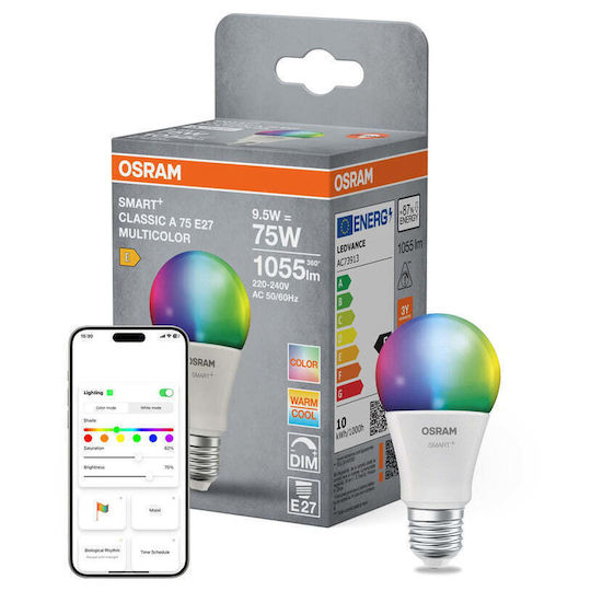 Intelligente Glühbirne Osram Smart+ RGB 9,5 W 1055 Lumen