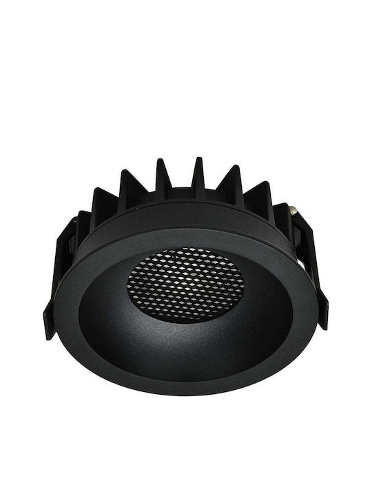Led Cob 10w Cct Rotund Negru Optonica Bridgelux