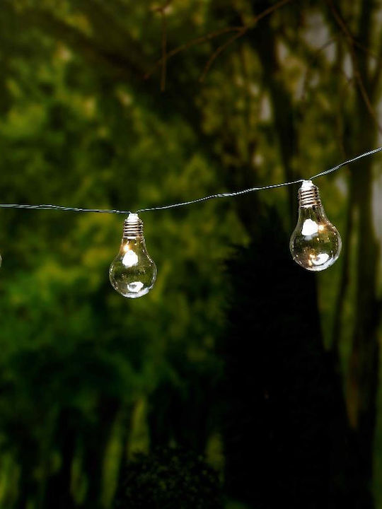 Соларни Лампи 10 LED 4.7м Бели