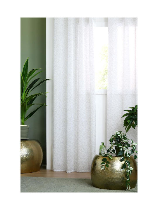 Κουρτίνα με Τρουκς Curtain Λευκή 140x260εκ.
