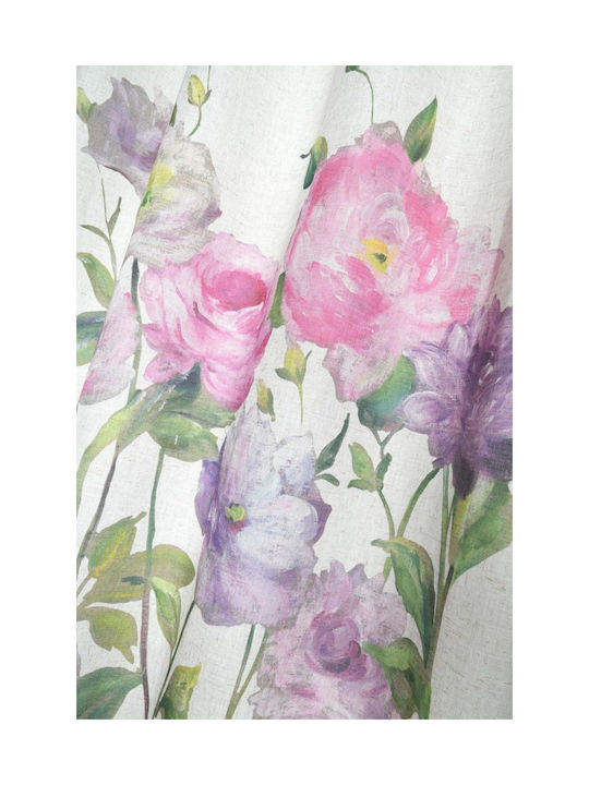 Κουρτίνα με Τρουκς Curtain Ροζ 140x260εκ.