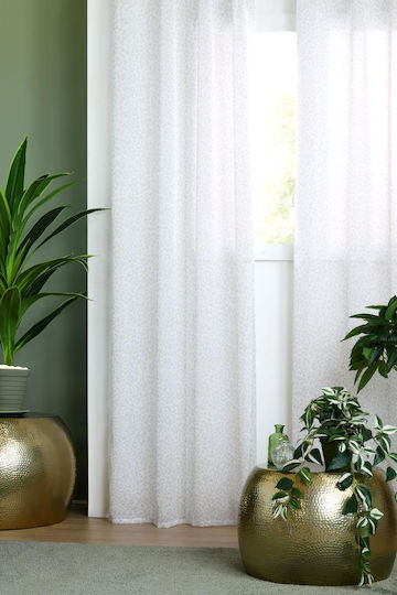 Перде с Копчета Curtain Бяло 140x260см