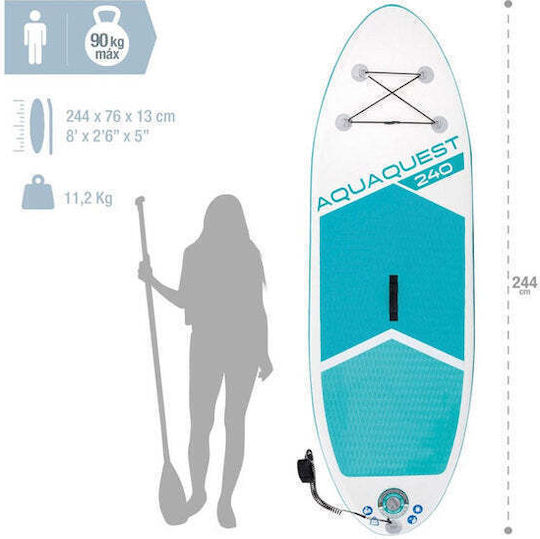 AquaQuest 240 Надуваема Дъска SUP с Дължина 2.44m