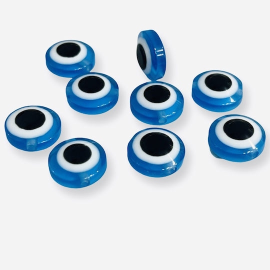Plastic Eye Flat 10mm Blue Hole 1.5mm Packaging 50 Pieces 50 pcs