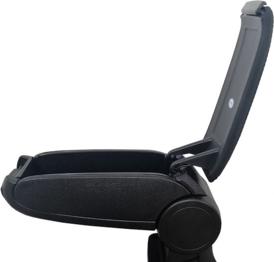 Auto Armlehnenkonsole Leder Kompatibel mit Opel Corsa in Schwarzer Farbe