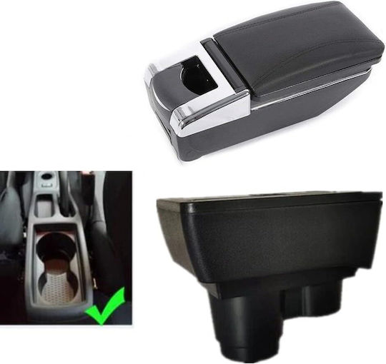 Car Armrest Leather Compatible with Dacia Duster II in Black Colour