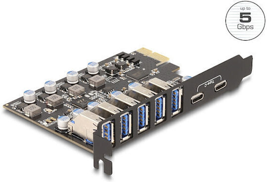 DeLock PCI Card to Type-C Port / USB 3.2 / SATA / Molex