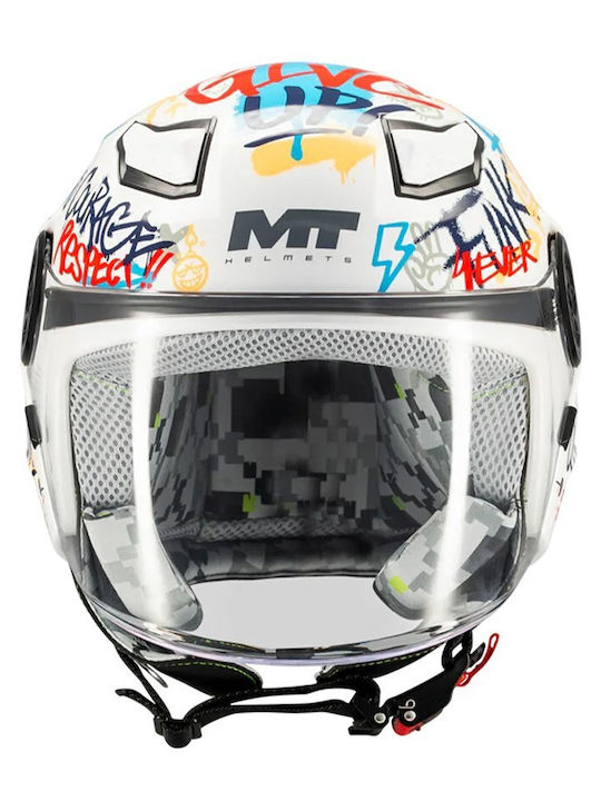 MT Lite Crew A5 White Gloss Παιδικό Κράνος Μηχανής Jet DOT / ECE 22.06 950gr