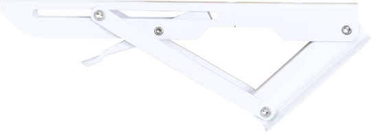 Raft De Colț Pliabil Din Metal În Culoare Albă 2 Bucăți ZTS8132