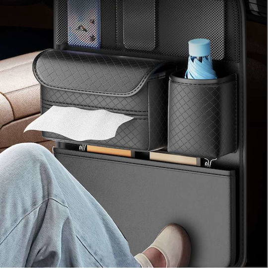 Car Organizer Front Seats Compartments D03 Black Oem