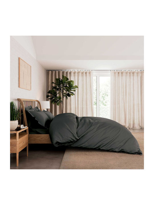 Kotonia Home Set Huse Pentru Pilote 100% Bumbac 180x200cm Semi-dublu Cu Față De Pernă Gri