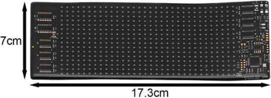 Гъвкава LED Табела RGB Bluetooth Движещи Се Изображения Текст Чрез Приложение LED Матрикс Панел 7x17.3cm OEM