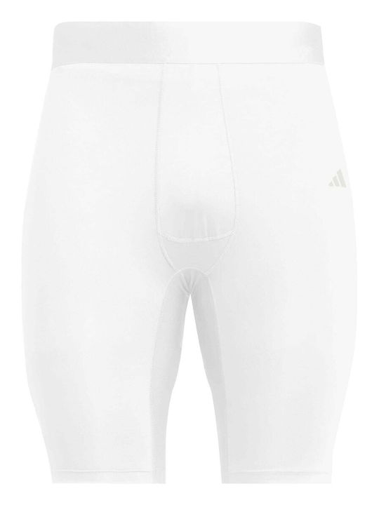 adidas Techfit Ανδρικό Αθλητικό Κολάν Κοντό Λευκό