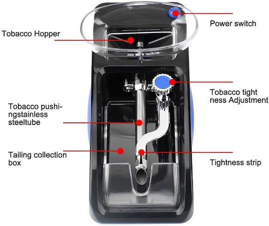 Mașină Automată De Umplere Tutun Horns Bee Albastră Mașină De Umplut Țigări
