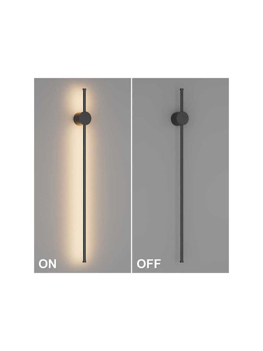 Jiju Lampa De Perete Modernă Cu LED Integrat Și Lumină Albă Naturală Neagră 5x100x7cm
