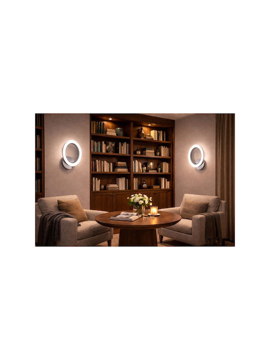 Jiju Corp de iluminat de perete modern cu LED integrat și lumină alb cald 21x18x5cm
