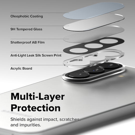 Ringke Cover 2-Pack Camera Protection Tempered Glass Black for Galaxy A37 / A57 5g