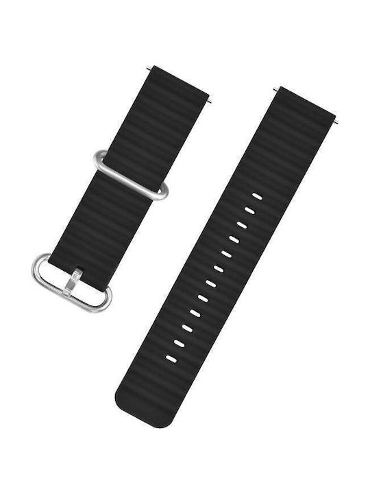 Tragbare Bänder Silikonschwarz Universal 22mm