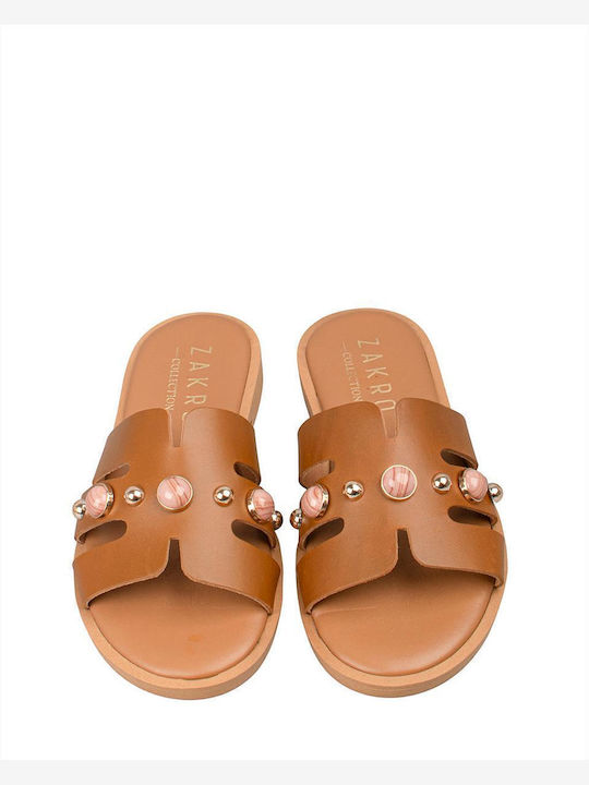 Women's Flat Sandals Brown VENUS-61151 Camel