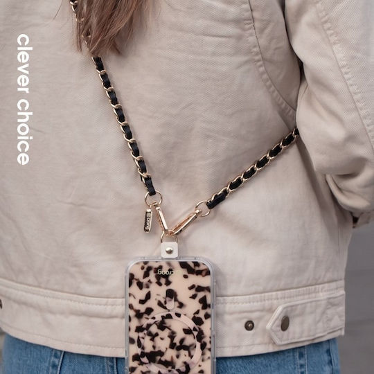 Crong Phone Crossbody Phone Lanyard Black Twist Crgcrbd04